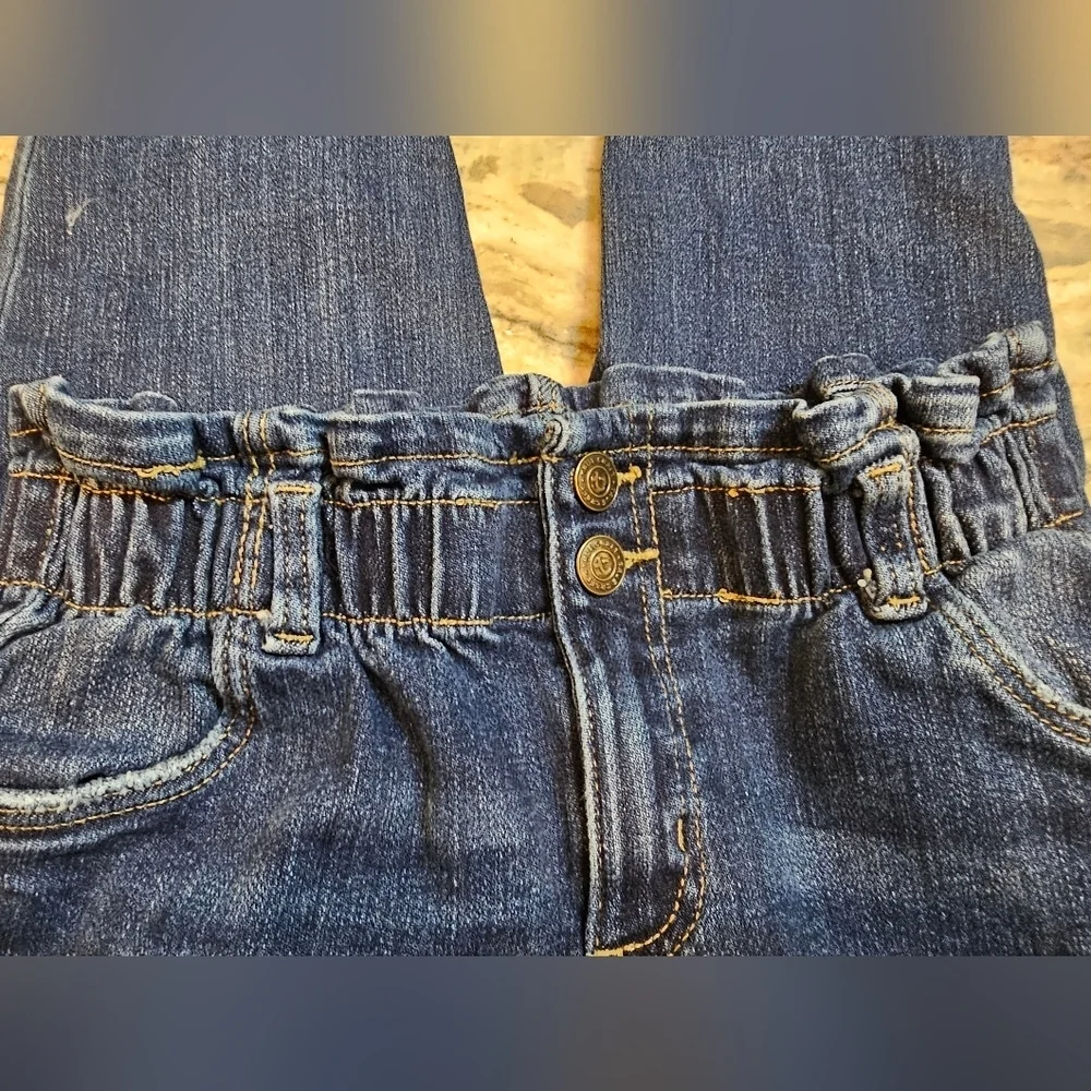 True Craft Kids High Rise Skinny Jeans Distressed Blue Denim Size 12